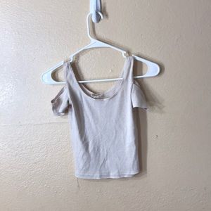 Cream crop top